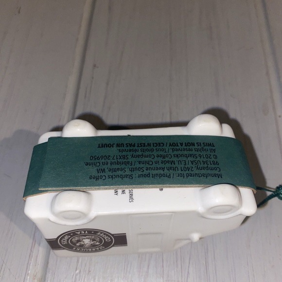 2016 STARBUCKS Delivery TRUCK Van Christmas Tree ORNAMENT Holiday Coffee - Picture 5 of 6